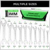 SWANLAKE 10Pcs Super-Thin Open End Wrench Set, CR-V Steel, Metric,