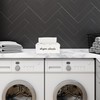 AuldHome Design Dryer Sheet Dispenser; Countertop Rustic White Fabric Softener