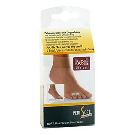 Bort PediSoft Toe Separator with Double Ring Small Pack of 2