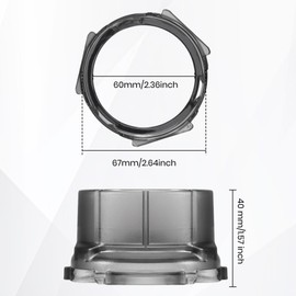 Coffee Dosing Ring Portafilter Funnel Dosing Funnel Espresso Coffee Accessories Compatible with Ninja Luxe Café ES601 Black