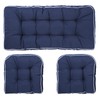 Blytieor Outdoor 3 Piece Settee Cushion Set, Patio Wicker Cushions