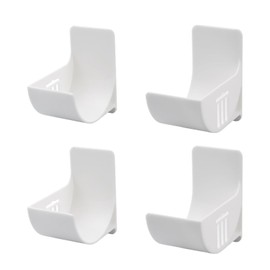 Aufbewahrungsbox kein Bohren, Küchen Schranktüren Wandregal Organizer für Zinnfolie Wachspapier Müllsack, weiß (2 Paar)