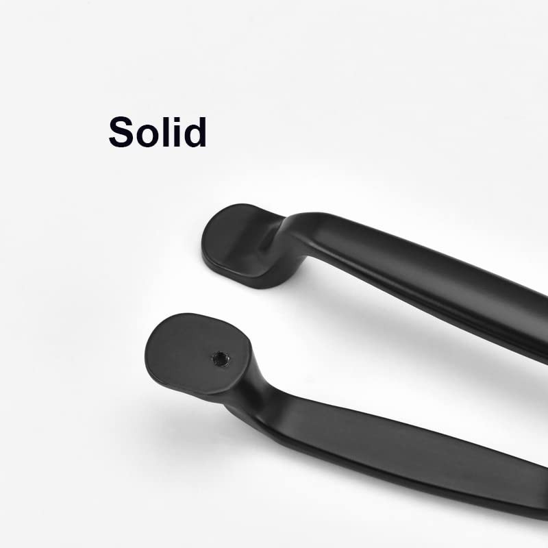Qrity 2Units Black Aluminum Cabinet Door Drawer Handles Knobs Pull