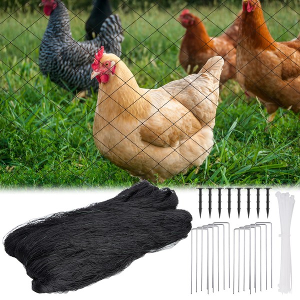 NONMON Bird Netting for Garden - 25'x25' Poultry Netting with