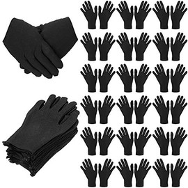 120 Pieces Gloves Large Size for Men Women Dry Hand Art Handling Coin Jewelry Inspection(Black, Large)