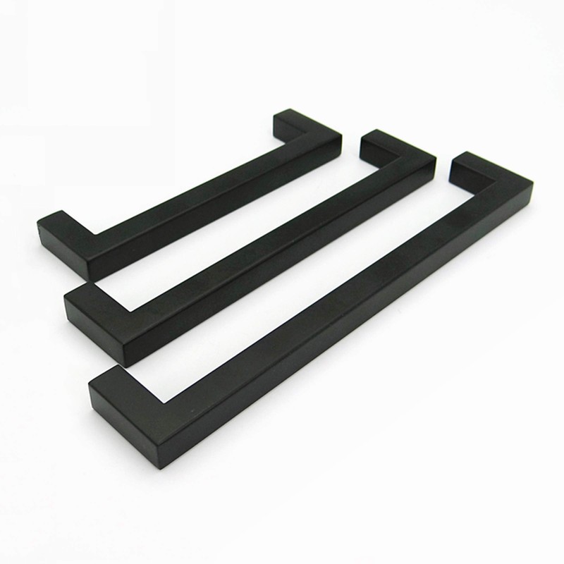 Drenky 5 Pcs Black Kitchen Handles - Stainless Steel Square