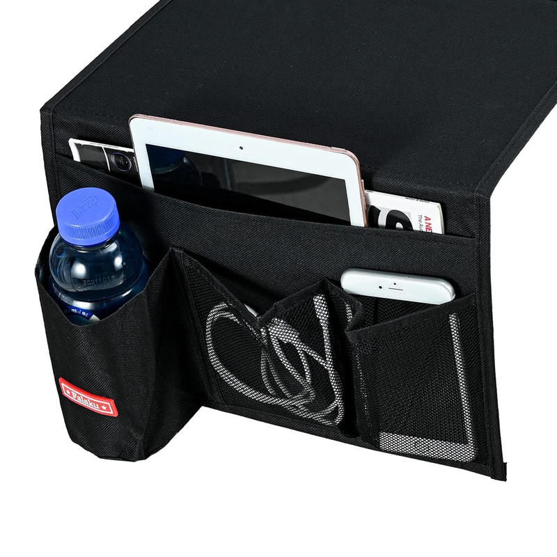 Falaku Bedside Caddy, 4 Pockets Bedside Organizer Caddy Under Mattress,Holds