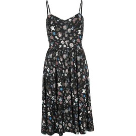 Rock Rebel by EMP Women's Dress with Old School Print Black, black