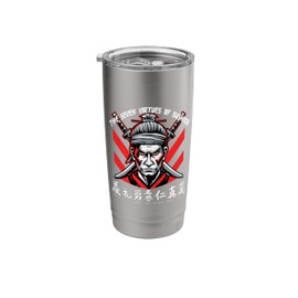 Japanese samurai warrior Seven Virtues of Bushido novelty Stainless Steel Insulated Tumbler