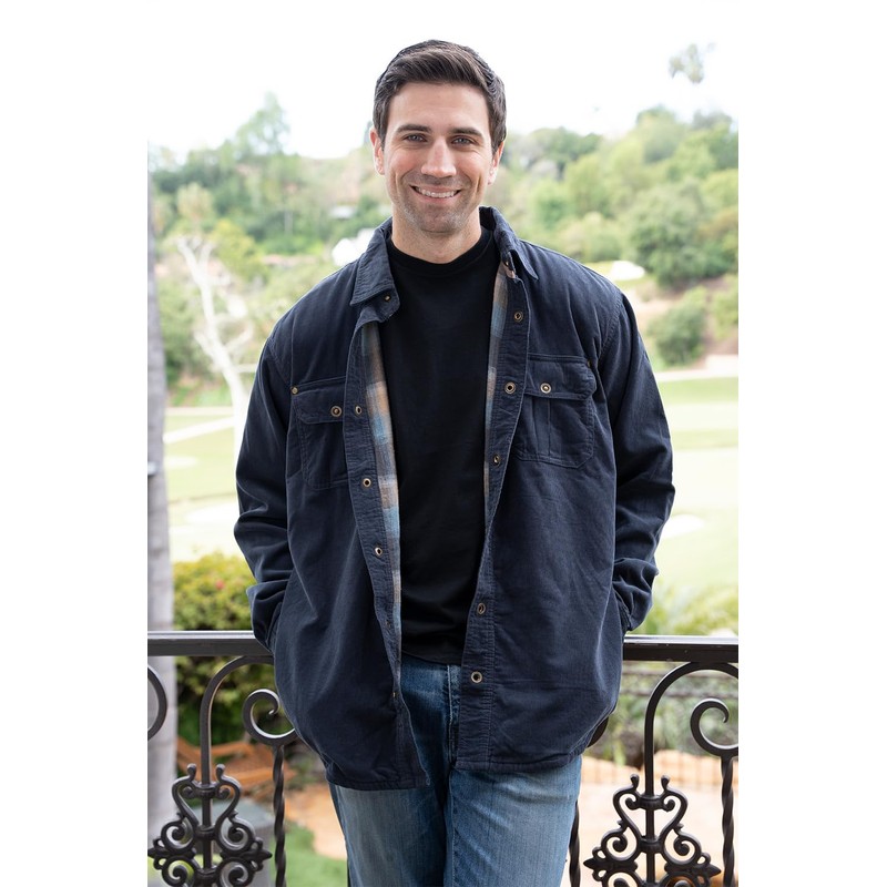 Gioberti Men's 100% Cotton Extremely Soft Corduroy Shirt Jacket with