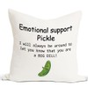 Rusenbao Funny Positive Pickle Throw Pillow Covers, Emotional Support Pickle
