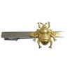 Gold Toned Large Bee Bug Insect Pendant Square Tie Clip