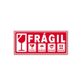 150 etiquetas Frágil Chica Lineas