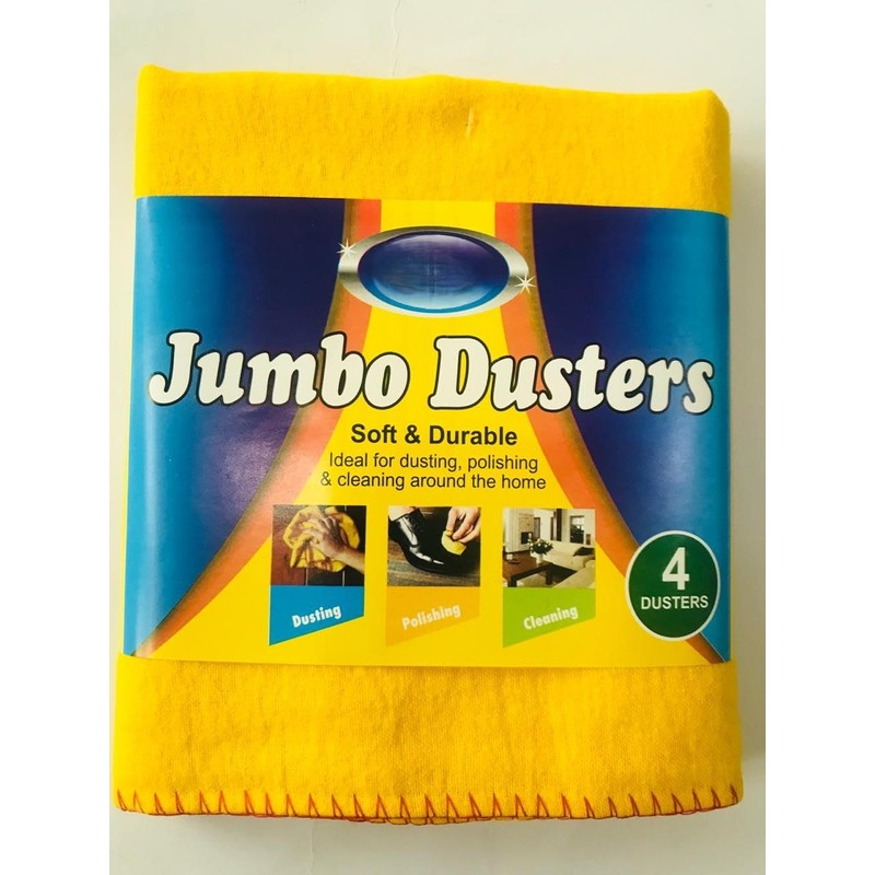 HOUSEGADS Jumbo Yellow Duster 100% Cotton Cleaning Cloth Premium Quality