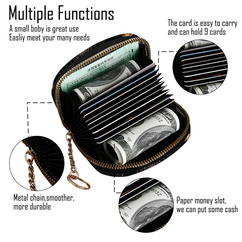 EFGWSDER RFID Blocking Credit Card Holder Wallet for Women Men,