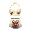Uourmeti Butterfly Highland Cow High Waisted Bikini Sets for Women