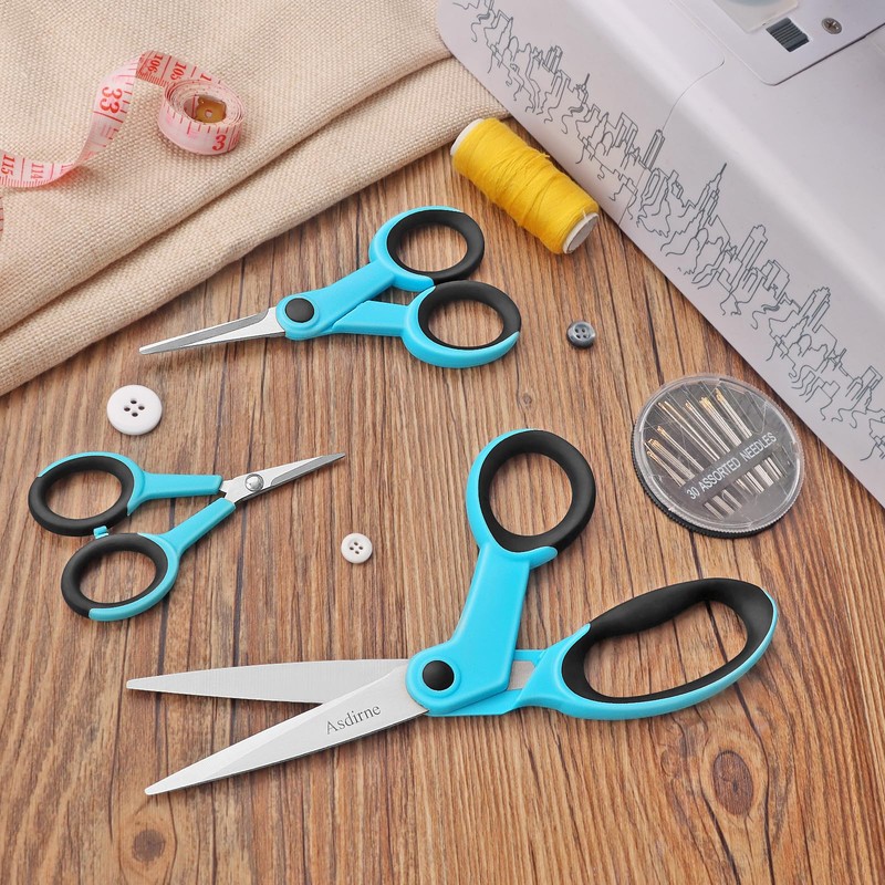 Asdirne Fabric Scissors Set - Sharp Stainless Steel Blade and