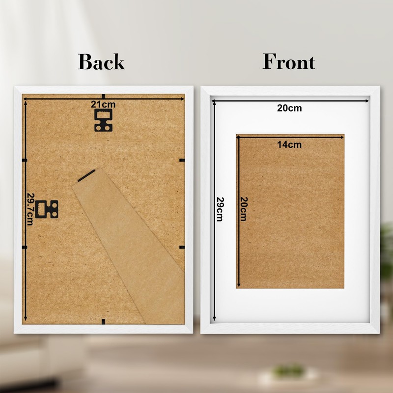 wyewye A4 Picture Frames Pack of 3 Wooden A4 Picture