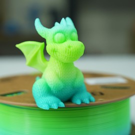 GratKit Gradient PETG Filament, Color Change 3D Printer Filament 1.75mm, 1kg, Multicolor PETG Translucent Gradient Yellow Green