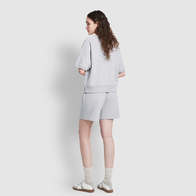 JAJU [JAJU] Women's Sweat Half Pants_Melange Grey