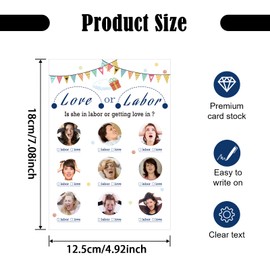 75 Pcs Baby Shower Games 6 Games Gender Neutral Baby Shower Bingo Cards Baby Activity Cards Baby Prediction Advice Baby Activity Cards Beer Belly or Pregnant Bump Gender Reveal Games for Guests