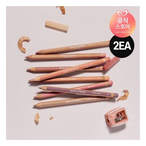 Clio NEW/2EA Velvet Lip Pencil Special Offer Includes Product +