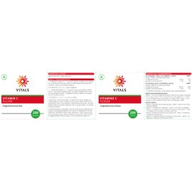 Vitals - Vitamin C Powder Buffered, 200 g (Magnesium Ascorbate). 100% Vegan. No additives with 1800 mg vitamin C and 130 mg magnesium per measuring spoon.