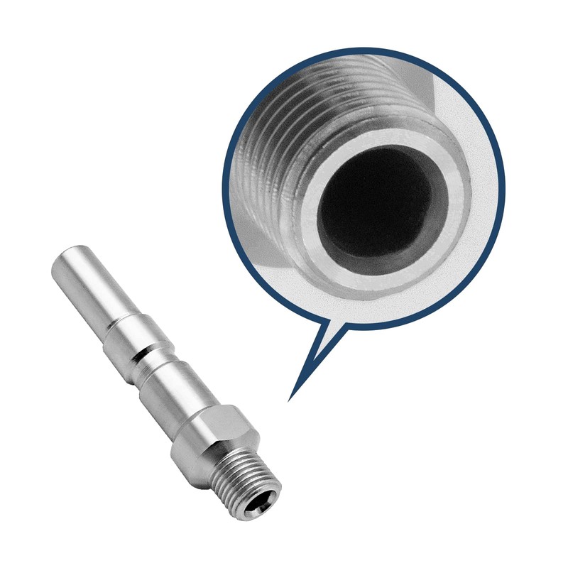 DERASL 1/4" Stainless Steel Pressure Washer Coupler Foam Cannon Adapter