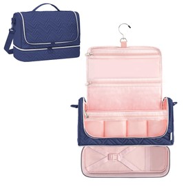 Leudes Shark Flexstyle Carrying Case Dyson Air Wrap Travel Case Large Holder Hair Styler Organizer for Airwrap Attachments Storage Bag with Hanging Hook (Bag Only) (Blue-Large)