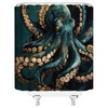 Octopus Shower Curtain Nautical Underwater Ocean Coastal Animals Adventure Wildlife