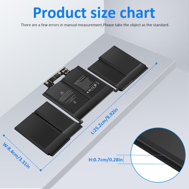 A1989 A1964 A2251 Laptop Battery for MacBook Pro 13 Inch