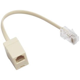 Audio Fan RJ45-RJ11 Converter Cable LAN Telephone Wire Ethernet RJ45 8P8C Male to RJ11 6P4C Female Beige