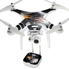 MightySkins Skin Compatible with DJI Phantom 3 Professional or Advanced Quadcopter Drone wrap Cover Sticker Skins Eagle Eye