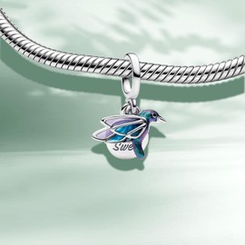 MSPOVOF Heart Christmas Animal Charms Bead for Bracelets and Necklaces, S925 Sterling Silver Charms for Birthday, Women’s Jewellery Gift, Cubic Zirconia