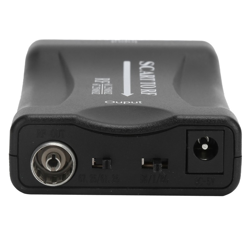 SCART to RF Converter Video Adapter RF 61.25mHz/ 67.25mHz Output