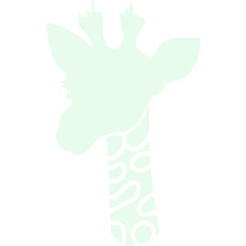 hBARSCI Giraffe Vinyl Decal - 5 Inches - for Cars, Trucks, Windows, Laptops, Tablets - Outdoor-Grade 6mil Thick Vinyl - Glow in The Dark
