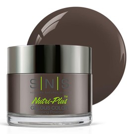 SNS Healthy Natural Nails SNS Nail Dip Powder, Gelous Color Dipping Powder - Peace of Mind (Brown) - Long-Lasting Dip Nail Color Lasts 14 Days - Low-Odor & No UV Lamp Required - 1.5oz
