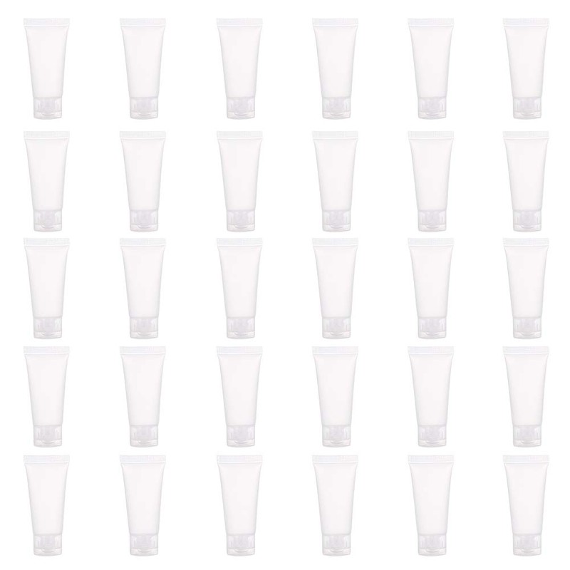 BENECREAT 30pcs 20ml Plastic Tube Flip Cap Frosted Easy Portable