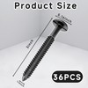 36Pcs 3 Inch Vinyl Shutter Fasteners Strongest Shutter Screws Window