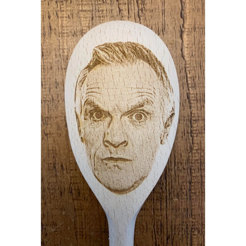 Greg Davies Merch Gift Idea Image On A Wooden Spoon-Novelty