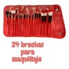 beauty all 24 Brochas Para Maquillaje Profesional C/ Regalo Portabrocha