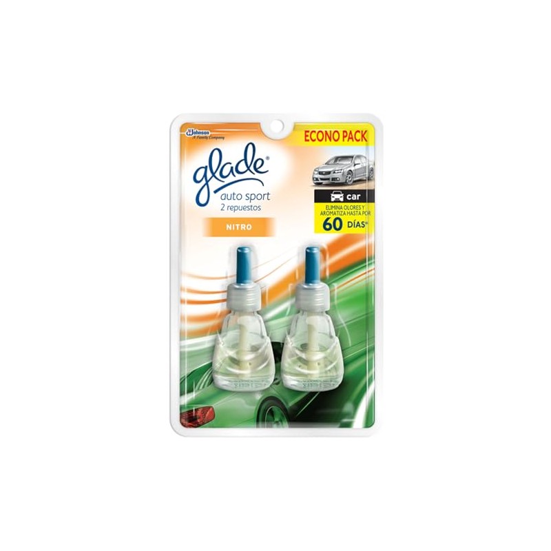 Glade Aromatizante de Ambiente Continuo para Auto, Repuesto, Aroma Auto