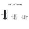 NICEYRIG 1/4 Inch-20 Thread Hex Screw, Pack of 12