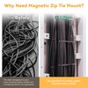 110 Pcs Magnetic Zip Tie Mount Base 26lbs Strong Magnetic