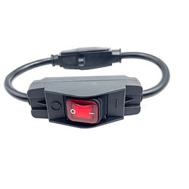 1.5ft 1875W 3 Prong Outdoor Extension Cord with Waterproof Inline On/Off 15A 125V Switch 14AWG Heavy Duty Extension Cable Grounded Outlets Plugs for Appliances