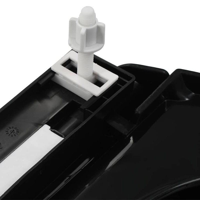 "vidaXL Soft-Close Toilet Seat in Black Polypropylene, Quick-Release Design and