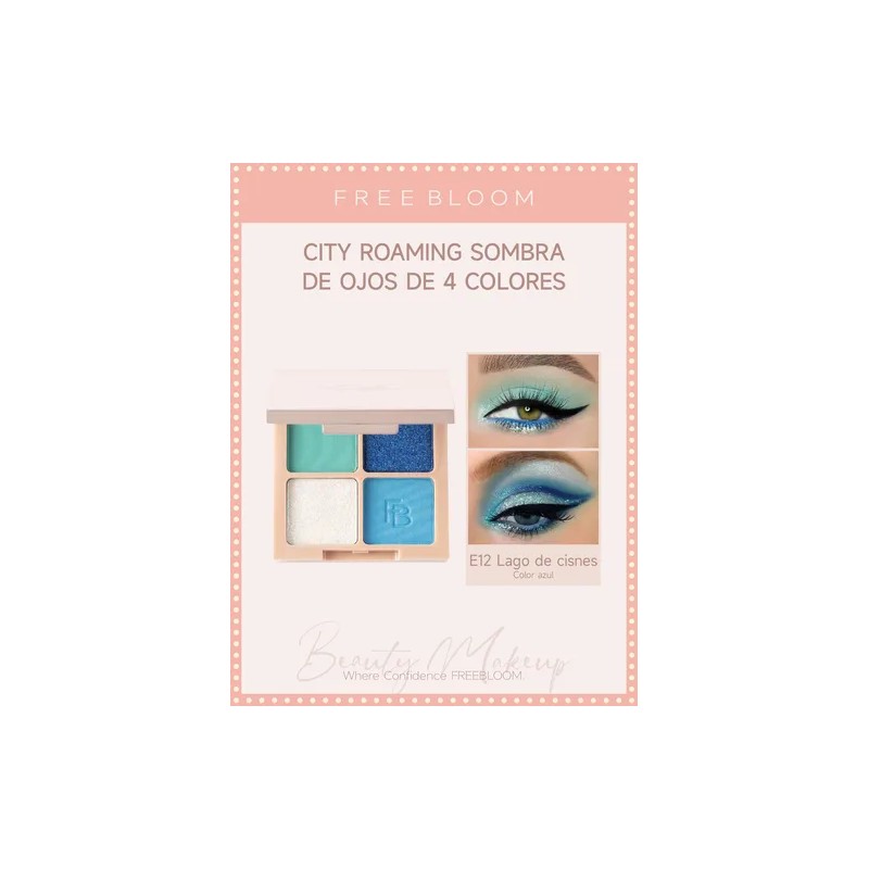 Freebloom De Paleta De Sombras De Ojos 4 En 1