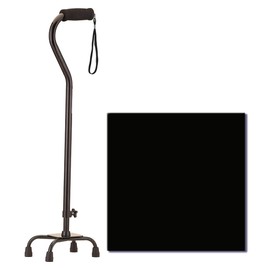 NOVA Medical Quad Cane Small Base With Offset, Black