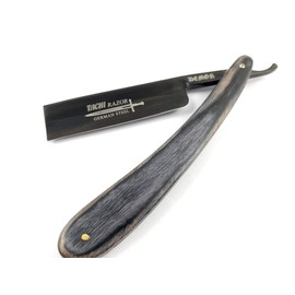 Tachi Black Titanium Coated Straight Razor Natural Wood handle Handmade Sharp, Steel Straight Edge Blade Vintage classic,Barber Old school