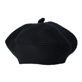 Mitasse Beret Hat Knit Kids Hat, Kids' Hat, Unisex, Baby Beret, Black